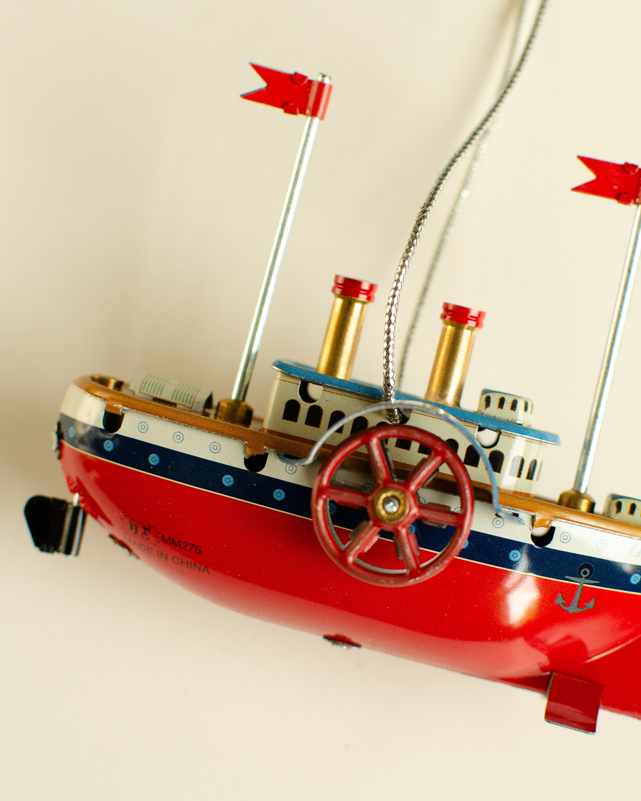 Steamship Tin Ornament