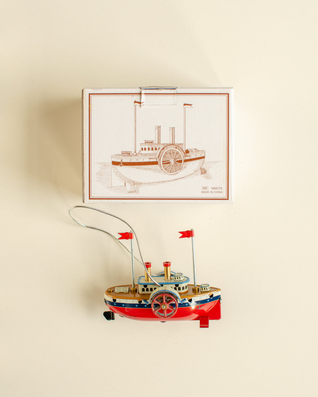 Steamship Tin Ornament